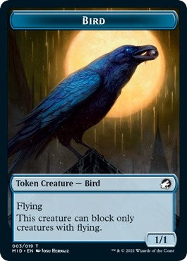 Image for Bird Token (3) [Innistrad: Midnight Hunt]