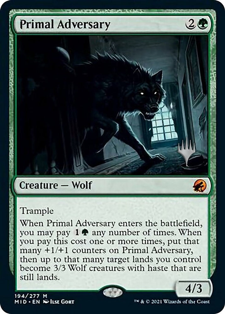 Image for Primal Adversary (194) [Promo Pack: Innistrad: Midnight Hunt]