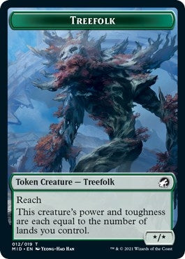 Image for Treefolk Token (12) [Innistrad: Midnight Hunt]