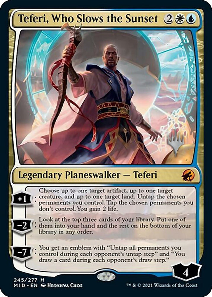Image for Teferi, Who Slows the Sunset (245) [Promo Pack: Innistrad: Midnight Hunt]