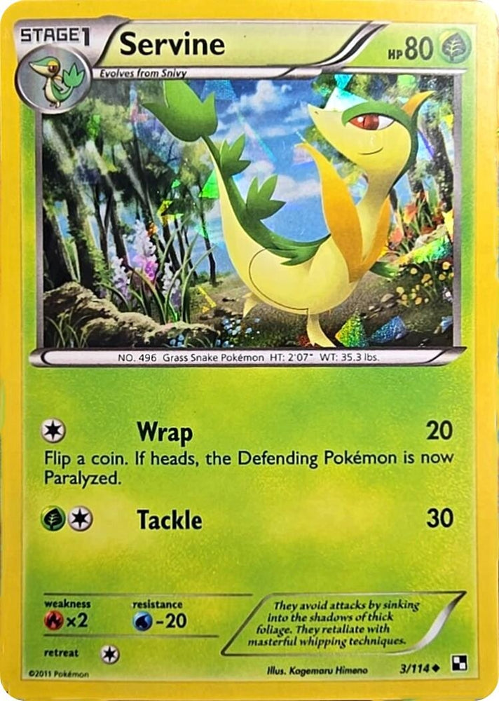 Servine - 3/114 (Cracked Ice Holo) (003/114) (Miscellaneous Cards & Products)