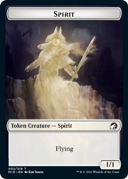 Image for Spirit // Bird Double-Sided Token (2 // 3) [Innistrad: Midnight Hunt]