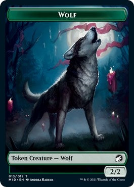 Image for Wolf // Beast Double-Sided Token (13 // 8) [Innistrad: Midnight Hunt]