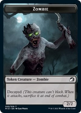 Image for Zombie (005) // Ooze Double-Sided Token (5 // 10) [Innistrad: Midnight Hunt]