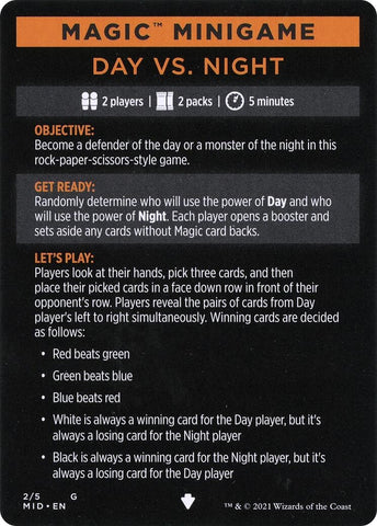 Image for Magic Minigame: Day Vs. Night (2) [Innistrad: Midnight Hunt]