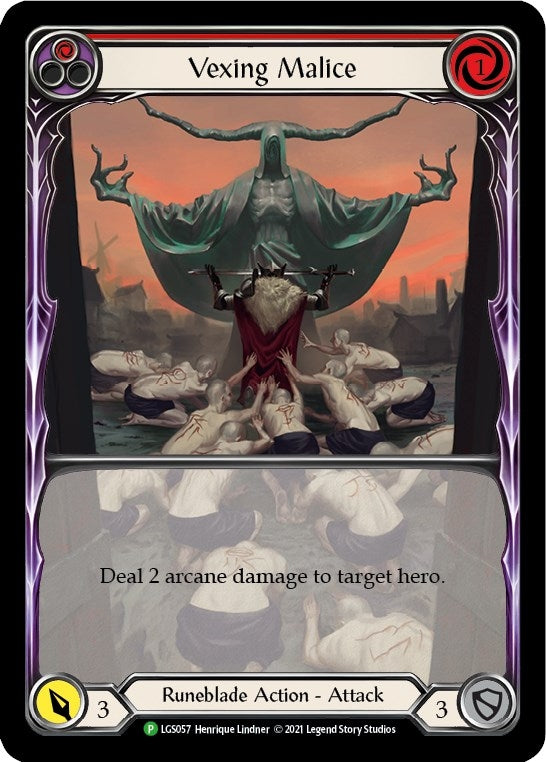 Image for Vexing Malice (Red) (Extended Art) - LGS057 (LGS057) (Flesh and Blood: Promo Cards) - Flesh and Blood TCG
