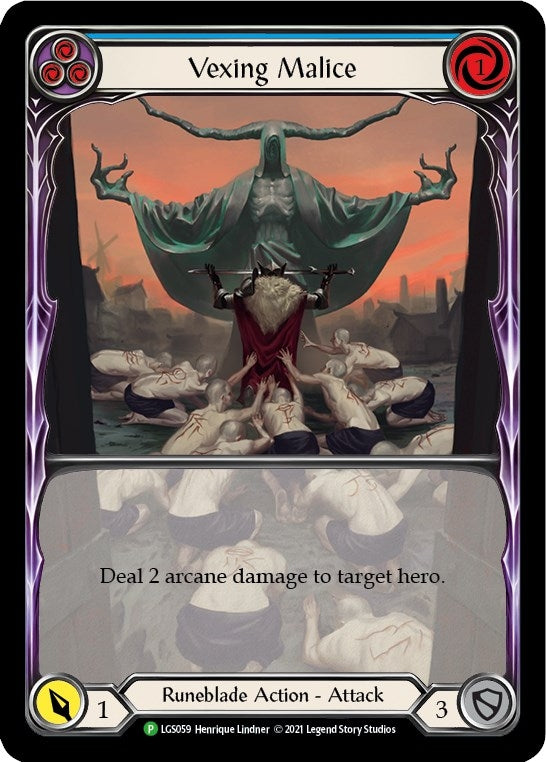 Image for Vexing Malice (Blue) (Extended Art) - LGS059 (LGS059) (Flesh and Blood: Promo Cards) - Flesh and Blood TCG