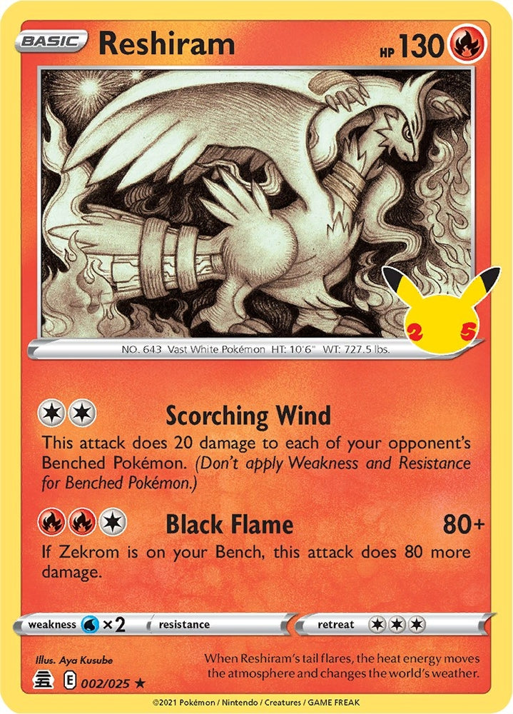 Image for Reshiram (002/025) [Celebrations]