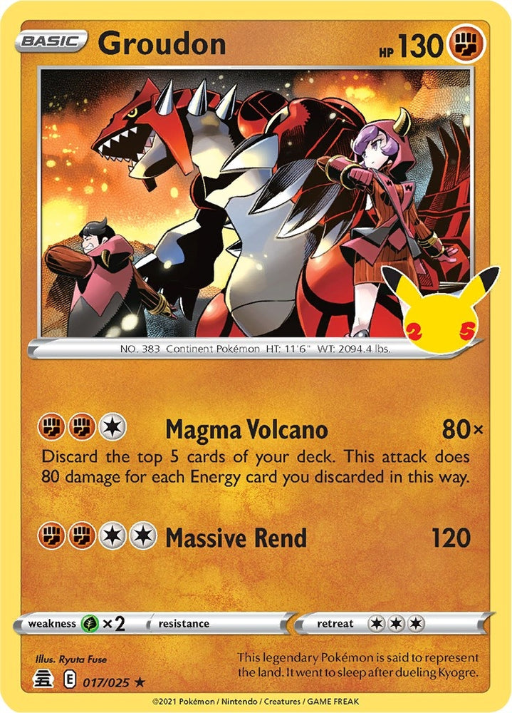 Image for Groudon (017/025) [Celebrations]