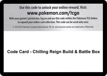 Image for Code Card - Chilling Reign Build & Battle Box - Pokemon