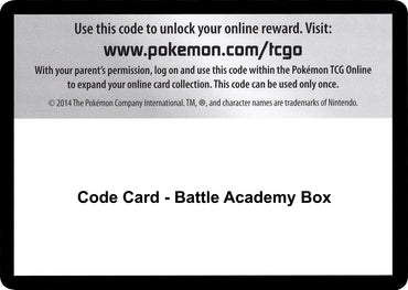 Image for Code Card - Battle Academy Box - Pokemon