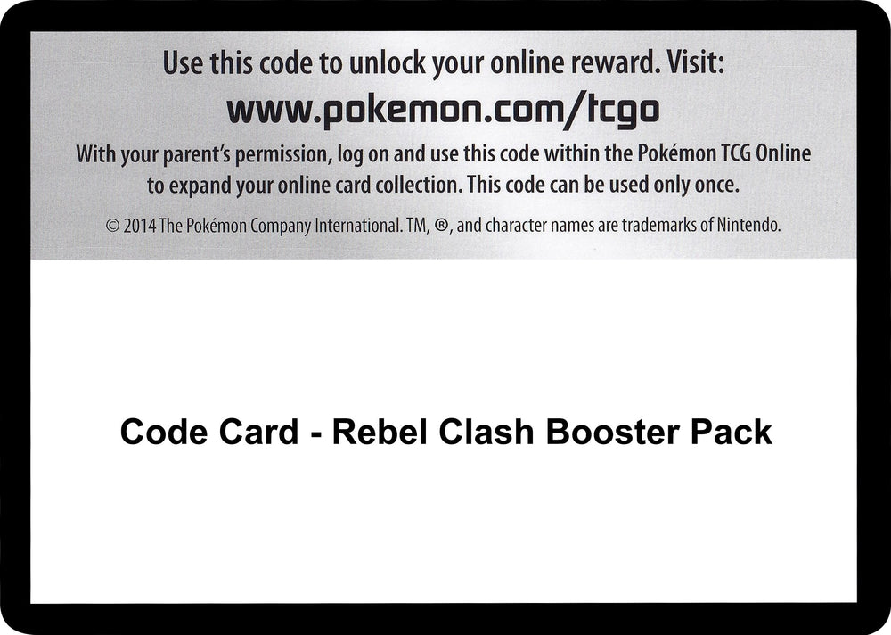 Image for Code Card - Rebel Clash Booster Pack - Pokemon