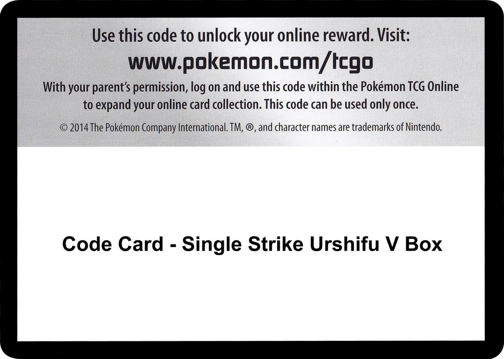 Image for Code Card - Single Strike Urshifu V Box - Pokemon