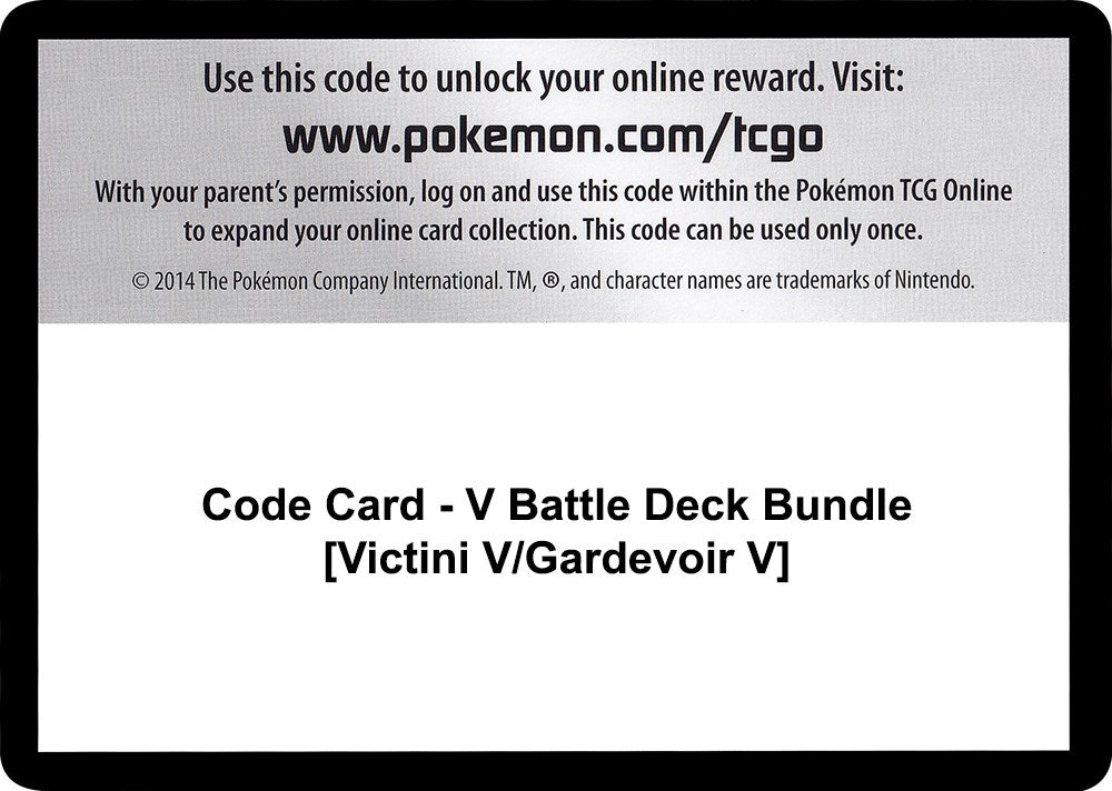 Image for Code Card - V Battle Deck Bundle [Victini V/Gardevoir V] - Pokemon