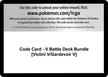 Image for Code Card - V Battle Deck Bundle [Victini V/Gardevoir V] - Pokemon