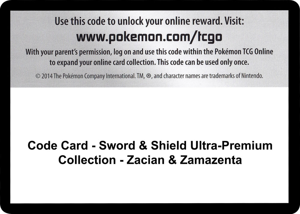 Image for Code Card - Sword & Shield Ultra-Premium Collection - Zacian & Zamazenta - Pokemon
