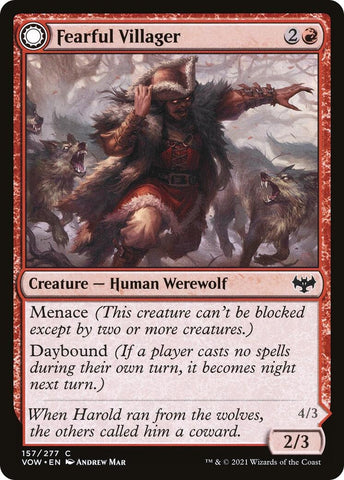 Image for Fearful Villager (157) [Innistrad: Crimson Vow]