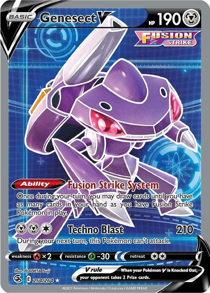 Image for Genesect V (Full Art) (254/264) [SWSH08: Fusion Strike]