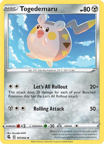 Image for Togedemaru (187/264) [SWSH08: Fusion Strike]