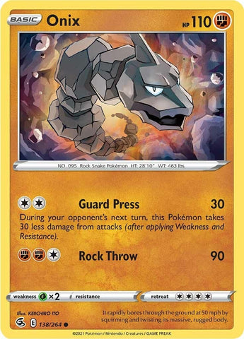 Image for Onix (138/264) [SWSH08: Fusion Strike]