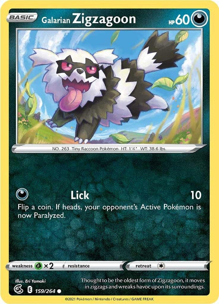 Image for Galarian Zigzagoon (159/264) [SWSH08: Fusion Strike]