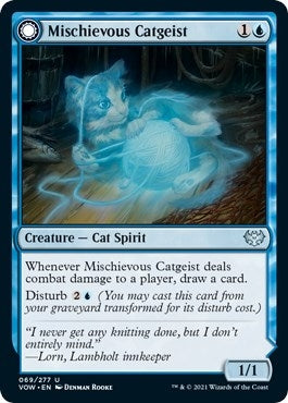 Image for Mischievous Catgeist (69) [Innistrad: Crimson Vow]