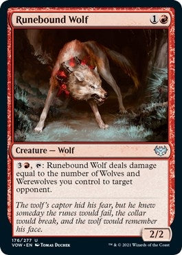 Image for Runebound Wolf (176) [Innistrad: Crimson Vow]