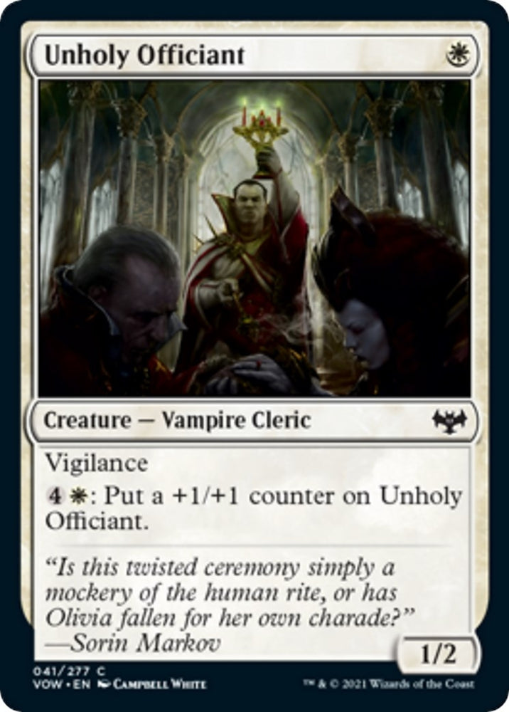 Image for Unholy Officiant (41) [Innistrad: Crimson Vow]