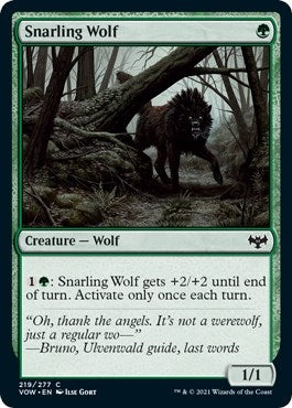 Image for Snarling Wolf (219) [Innistrad: Crimson Vow]