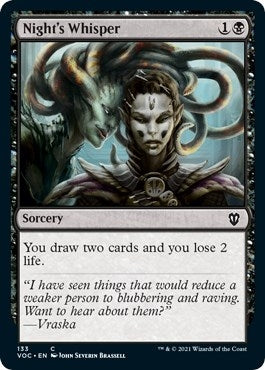 Image for Night's Whisper (133) [Commander: Innistrad: Crimson Vow]