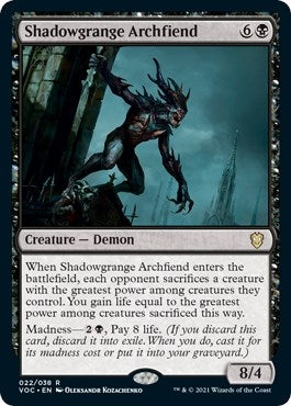 Image for Shadowgrange Archfiend (22) [Commander: Innistrad: Crimson Vow]