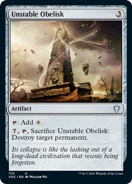 Image for Unstable Obelisk (170) [Commander: Innistrad: Crimson Vow]