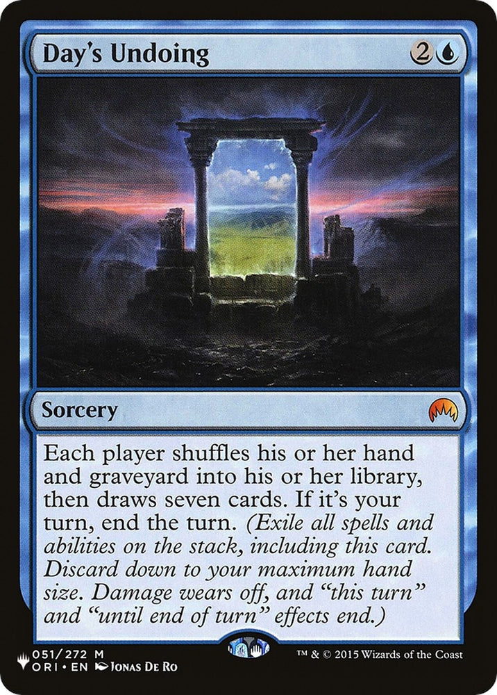 Image for Day's Undoing (51) [The List Reprints]