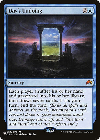 Image for Day's Undoing (51) [The List Reprints]
