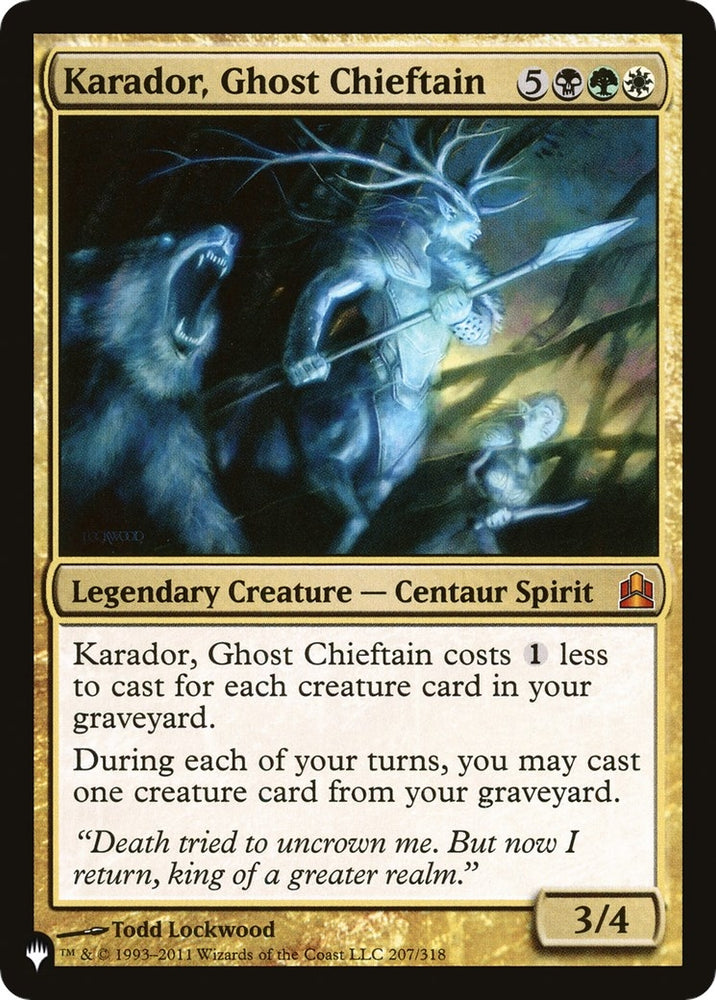 Image for Karador, Ghost Chieftain (207) [The List Reprints]