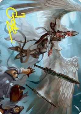 Image for Angelic Quartermaster Art Card (Gold-Stamped Signature) (5) [Art Series: Innistrad: Crimson Vow]