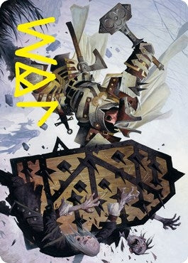 Image for Estwald Shieldbasher Art Card (Gold-Stamped Signature) (9) [Art Series: Innistrad: Crimson Vow]