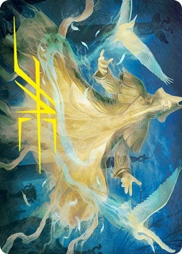 Image for Heron-Blessed Geist Art Card (Gold-Stamped Signature) (13) [Art Series: Innistrad: Crimson Vow]