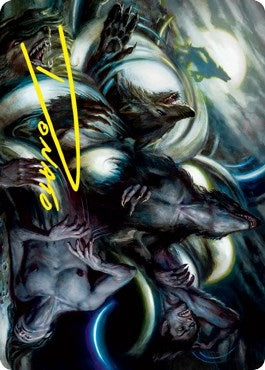 Image for Lunar Rejection Art Card (Gold-Stamped Signature) (23) [Art Series: Innistrad: Crimson Vow]