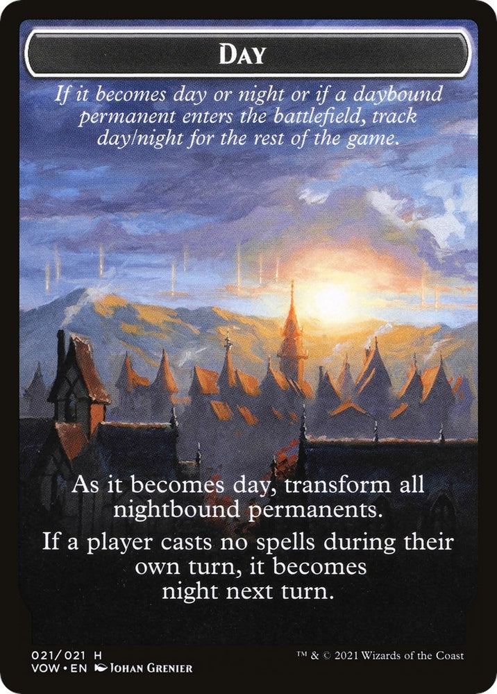 Image for Day // Night Double-Sided Token (21) [Innistrad: Crimson Vow]