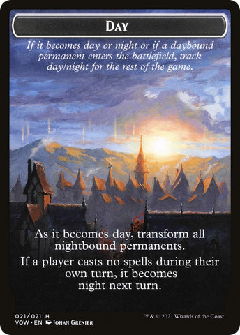 Image for Day // Night Double-Sided Token (21) [Innistrad: Crimson Vow]