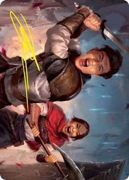 Image for Daybreak Combatants Art Card (Gold-Stamped Signature) (42) [Art Series: Innistrad: Crimson Vow]