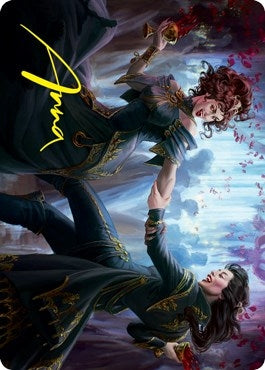 Image for Falkenrath Celebrants (43/81) Art Card (Gold-Stamped Signature) (43) [Art Series: Innistrad: Crimson Vow]