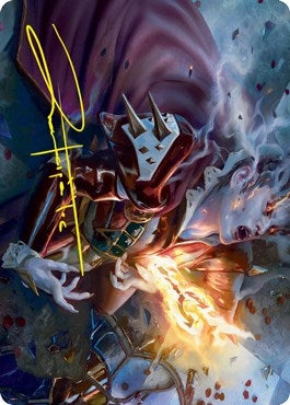 Image for Flame-Blessed Bolt Art Card (Gold-Stamped Signature) (44) [Art Series: Innistrad: Crimson Vow]