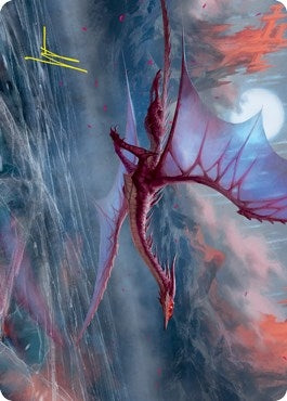 Image for Manaform Hellkite Art Card (Gold-Stamped Signature) (46) [Art Series: Innistrad: Crimson Vow]