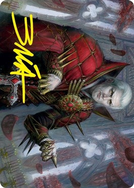 Image for Edgar, Charmed Groom (59/81) Art Card (Gold-Stamped Signature) (59) [Art Series: Innistrad: Crimson Vow]