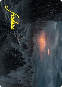 Image for Sundown Pass Art Card (Gold-Stamped Signature) (68) [Art Series: Innistrad: Crimson Vow]
