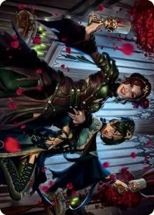 Image for Falkenrath Celebrants (73/81) Art Card (73) [Art Series: Innistrad: Crimson Vow]
