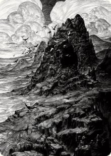 Image for Mountain Art Card (80) [Art Series: Innistrad: Crimson Vow]