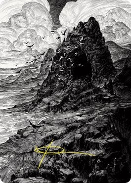 Image for Mountain Art Card (Gold-Stamped Signature) (80) [Art Series: Innistrad: Crimson Vow]